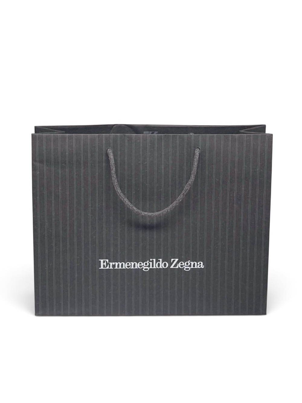 Ermenegildo Zegna Black Pinstripe Men’s Shopping Bag